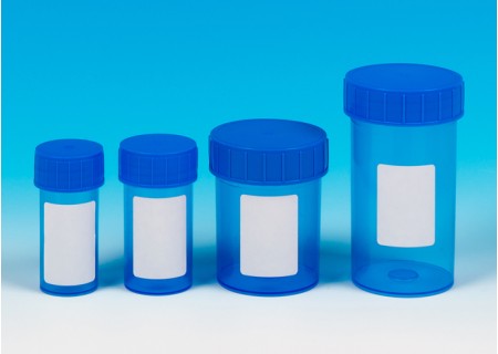 Transparent Blue PP jar with blue PE screw cap with blank label Transparent Blue PP jar with blue PE screw cap with blank label
