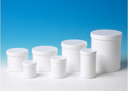 White PP Jar with white PP wadded screw cap