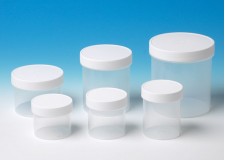 Transparent PP jar with white HDPE screw cap Transparent PP jar with white HDPE screw cap