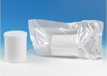 2000 ml White Tissue Storage Pot - cap wadded