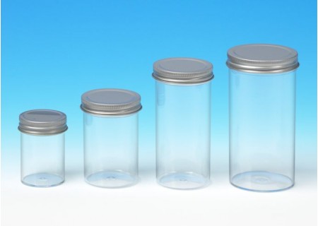 Clear PS Jar with metal screw cap (sterile version)